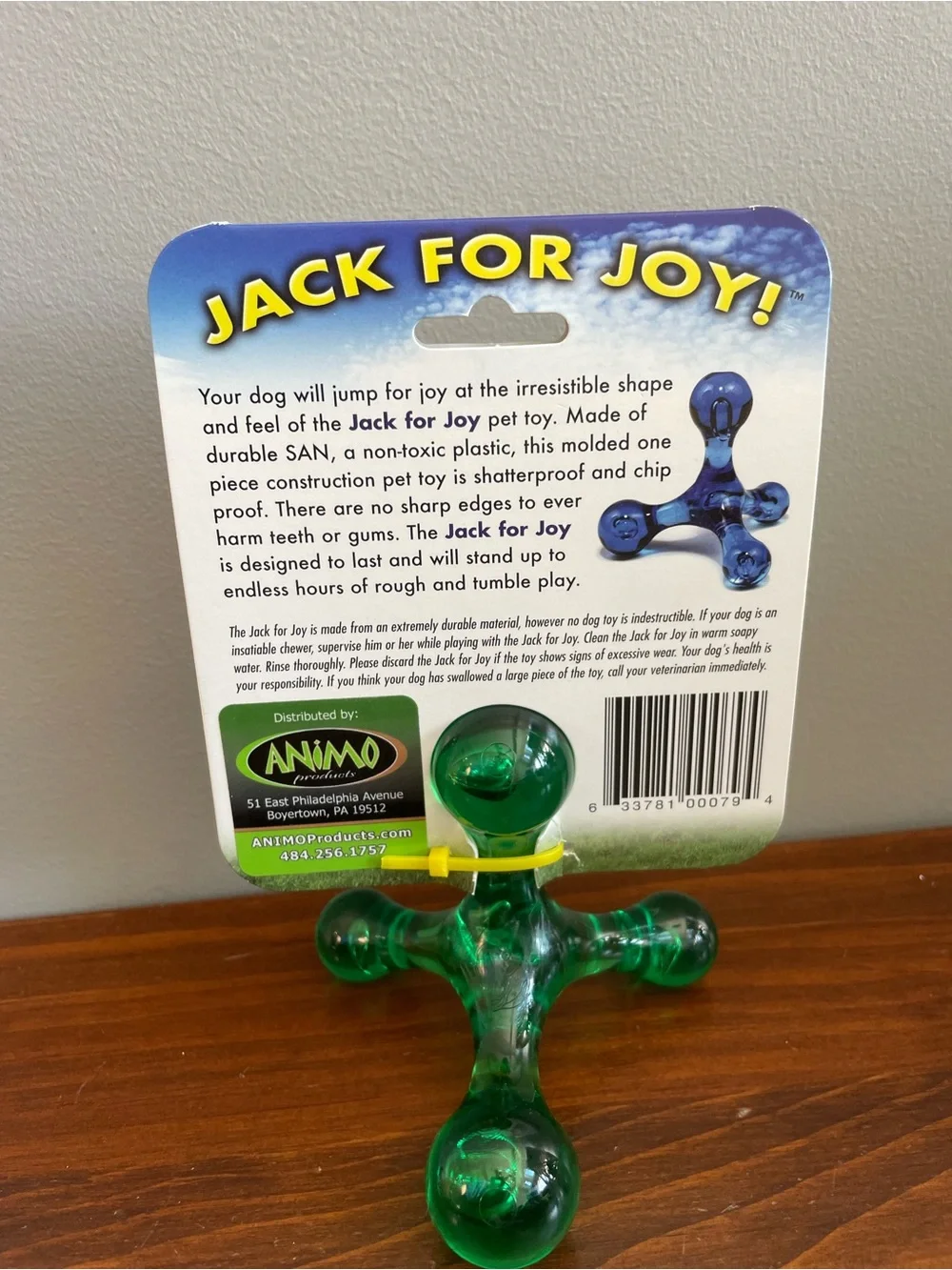 New Jack For Joy Green Durable Dog Fetch Toy